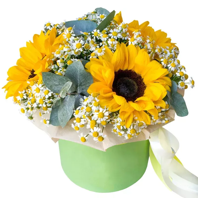 Цветы в коробке Блики весны