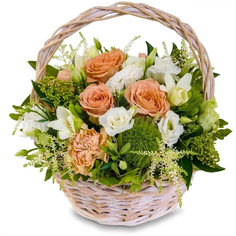 Корзина с цветами Карамельное счастье